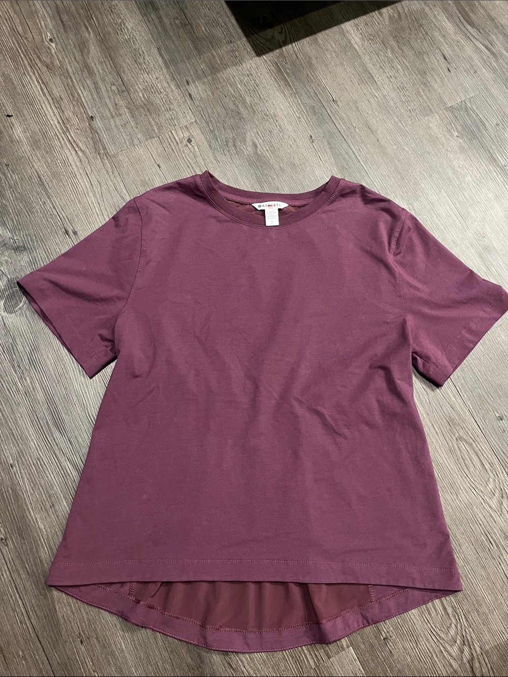 ATHLETA Short Sleeve Crew Tee in Plum